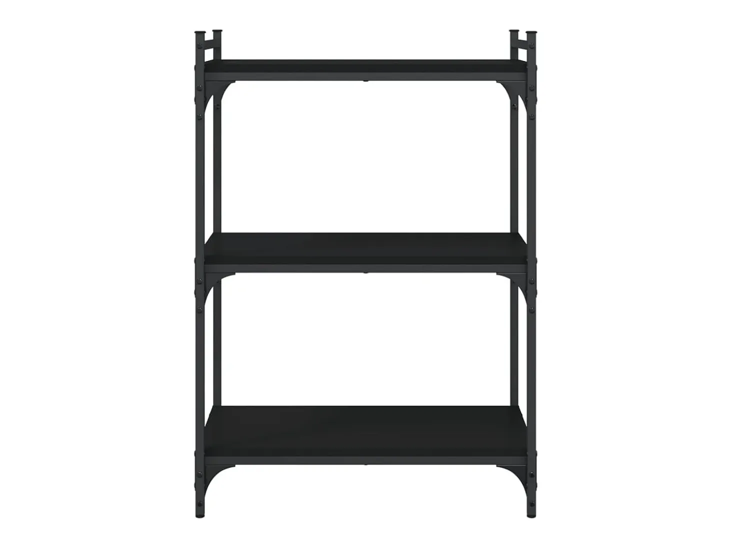 Librería de 3 estantes madera de ingeniería negro 60x30x86 cm