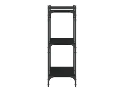 Librería de 3 estantes madera de ingeniería negro 60x30x86 cm