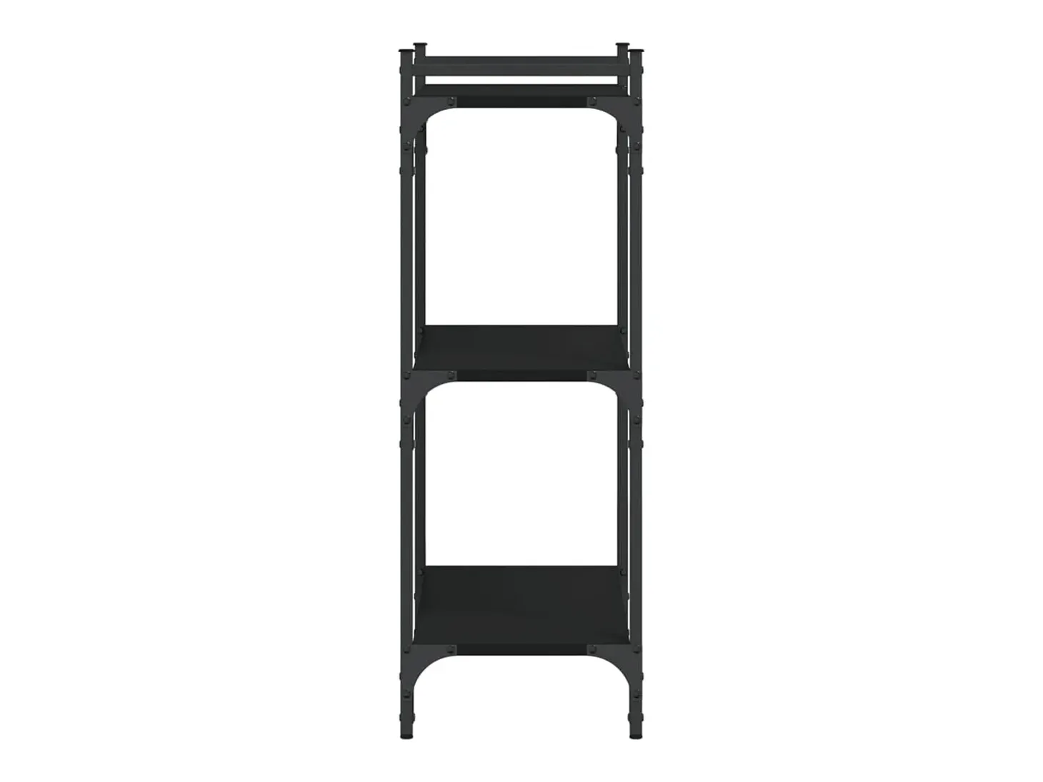 Librería de 3 estantes madera de ingeniería negro 60x30x86 cm