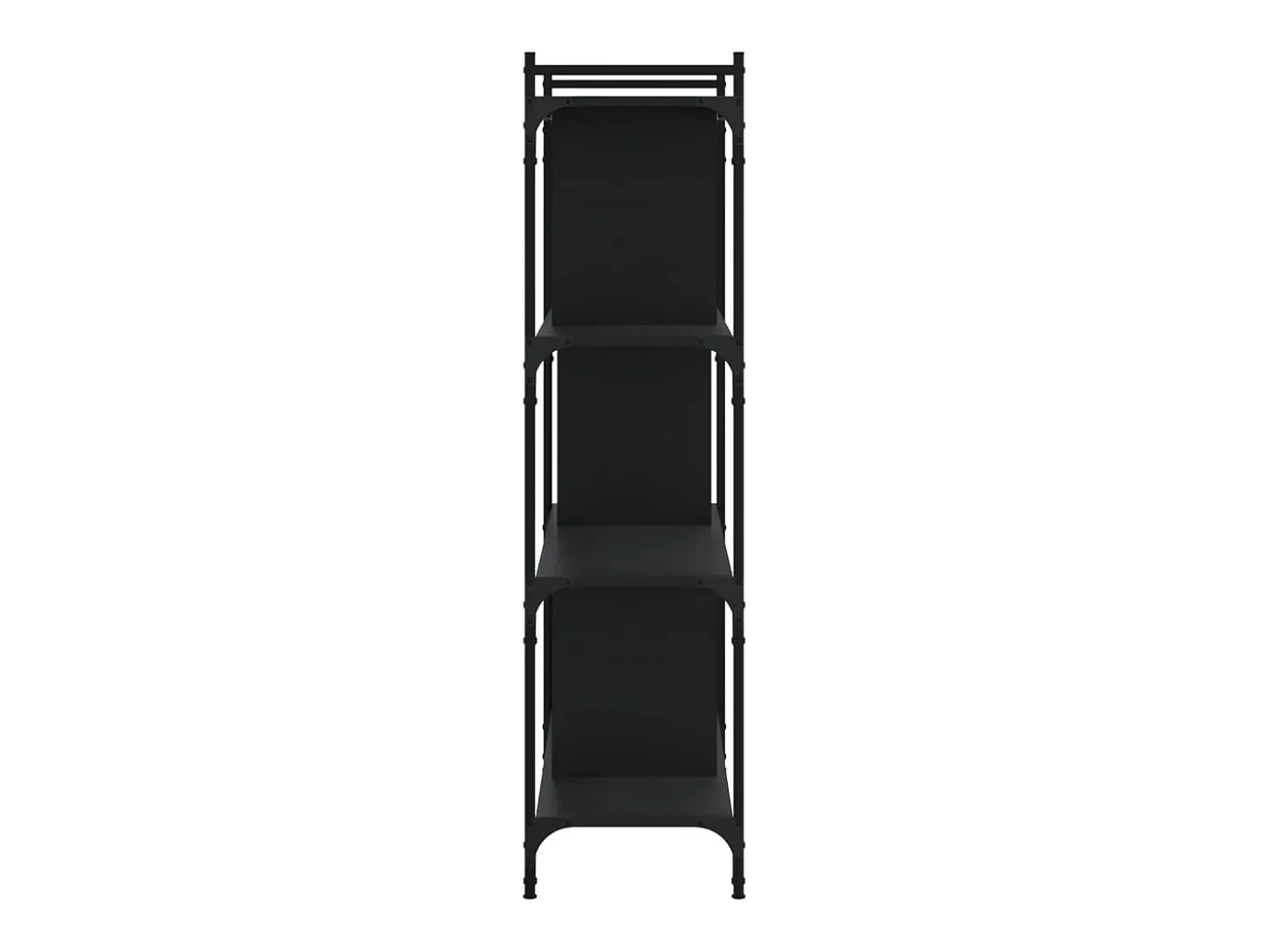 Librería de 4 estantes madera de ingeniería negra 76x32x123 cm