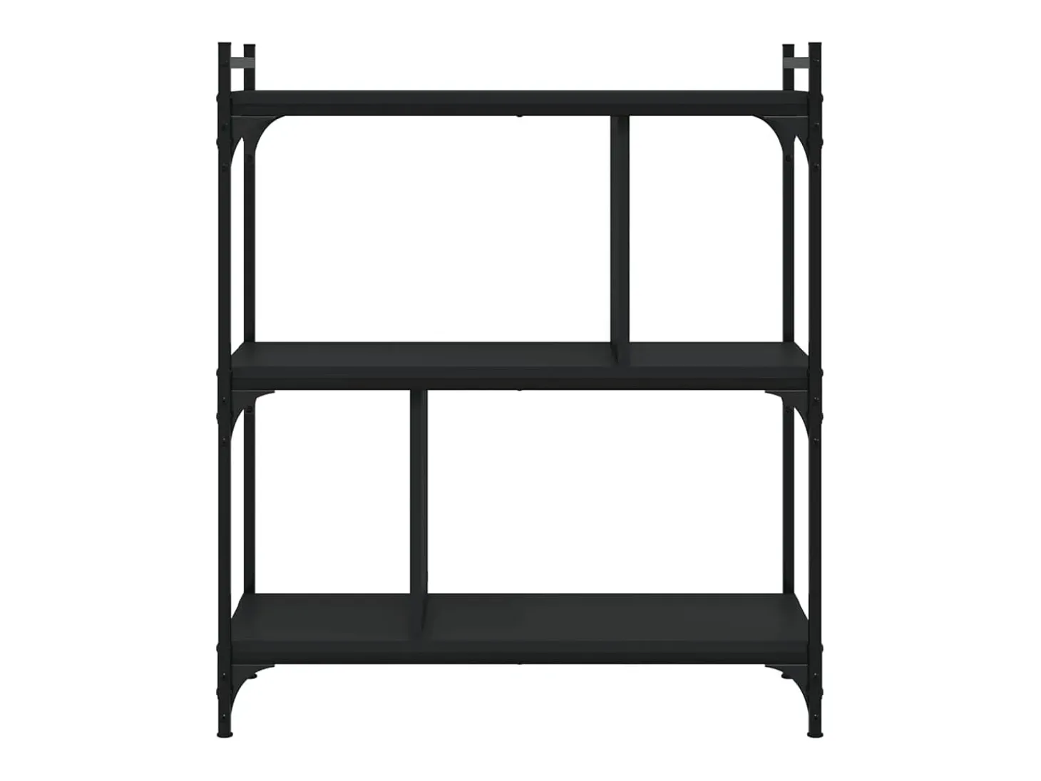 Librería de 3 estantes madera de ingeniería negro 76x32x88 cm
