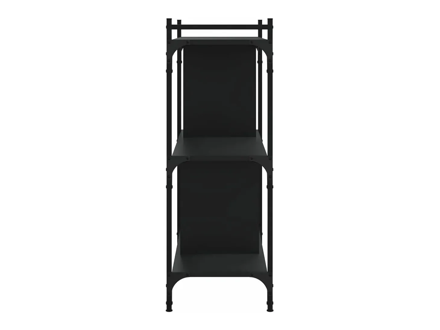 Librería de 3 estantes madera de ingeniería negro 76x32x88 cm