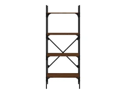 Librería de 4 estantes madera marrón roble 56x31,5x138,5 cm