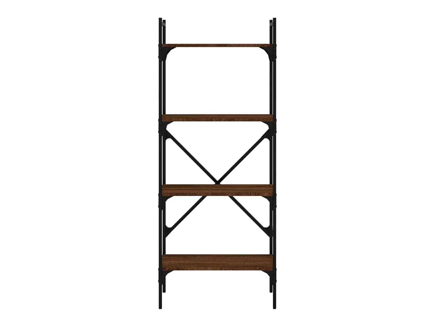 Librería de 4 estantes madera marrón roble 56x31,5x138,5 cm