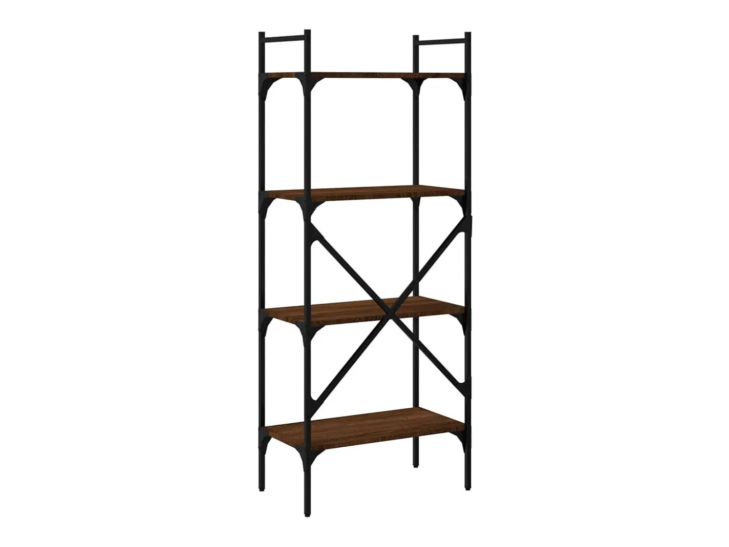 Librería de 4 estantes madera marrón roble 56x31,5x138,5 cm