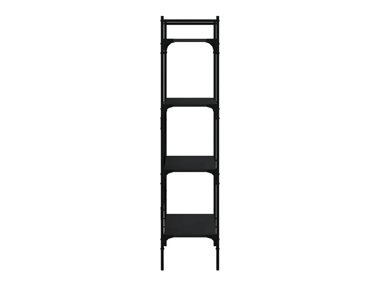 Librería de 5 estantes madera ingeniería negra 56x31,5x138,5 cm