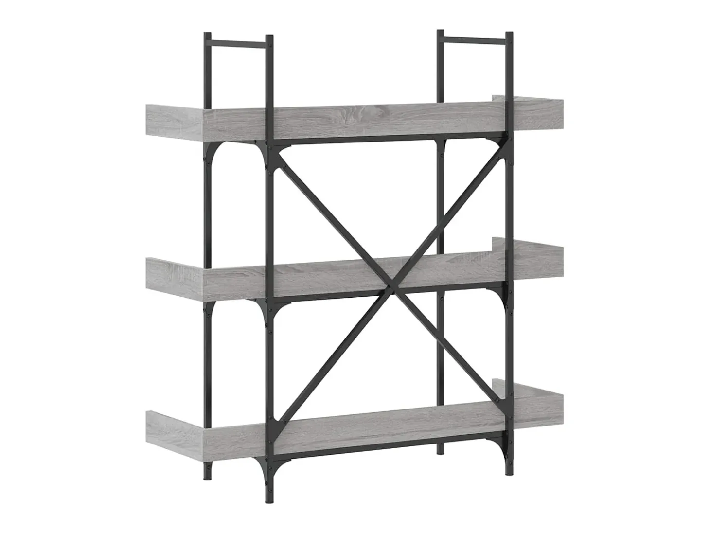 Librería de 3 estantes madera gris Sonoma 100x33x108,5 cm