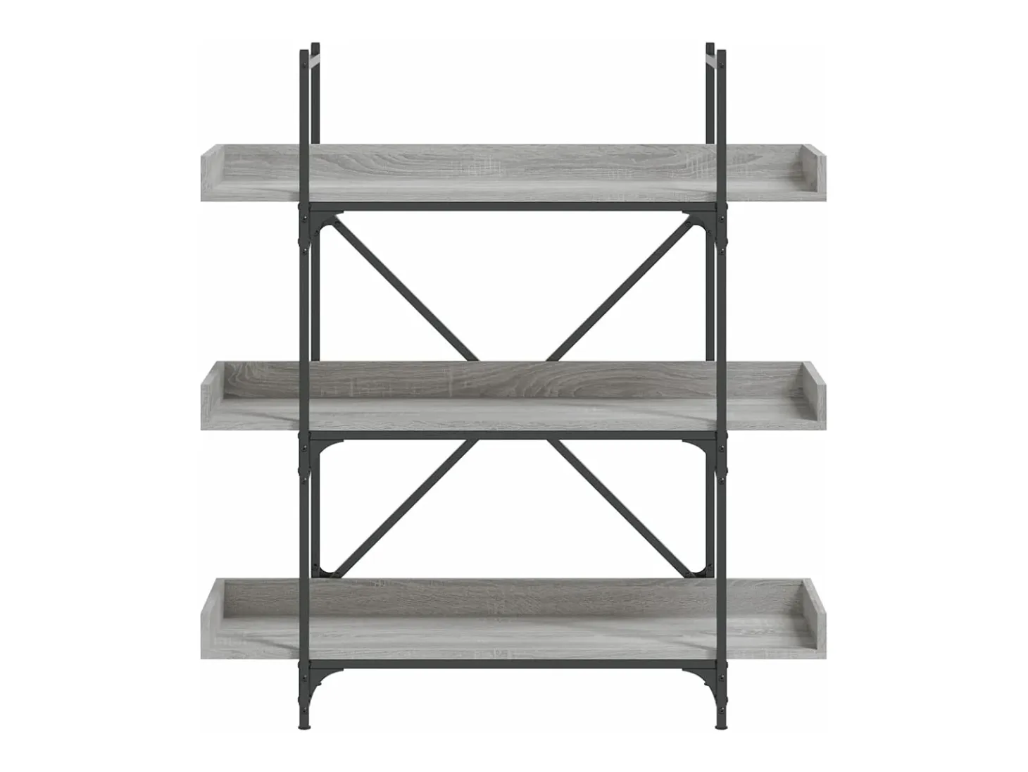 Librería de 3 estantes madera gris Sonoma 100x33x108,5 cm