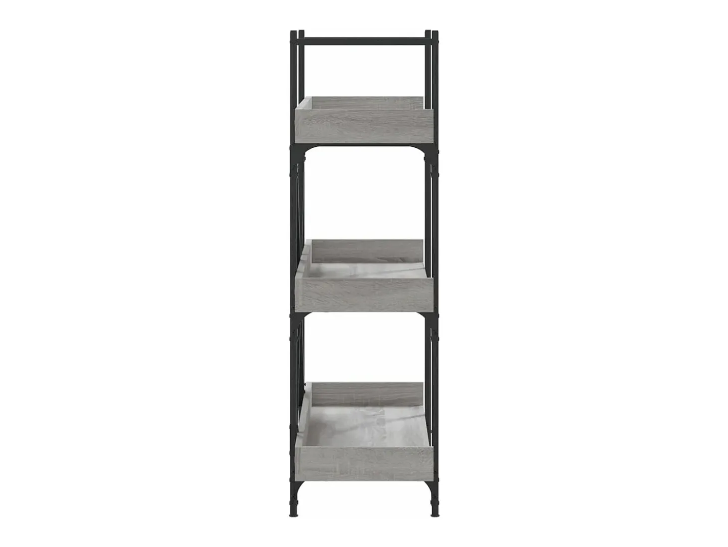 Librería de 3 estantes madera gris Sonoma 100x33x108,5 cm
