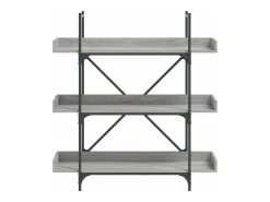 Librería de 3 estantes madera gris Sonoma 100x33x108,5 cm