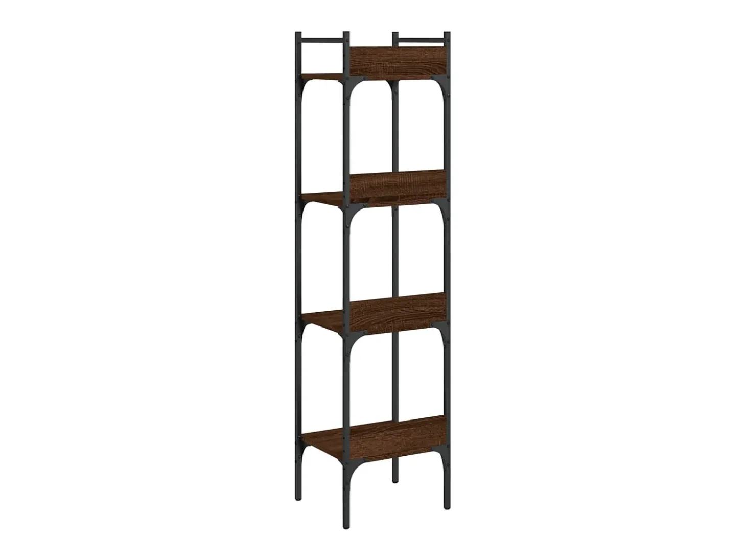 Librería de 4 estantes madera roble marrón 35x30x138,5 cm