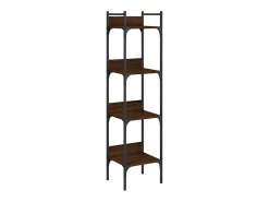 Librería de 4 estantes madera roble marrón 35x30x138,5 cm