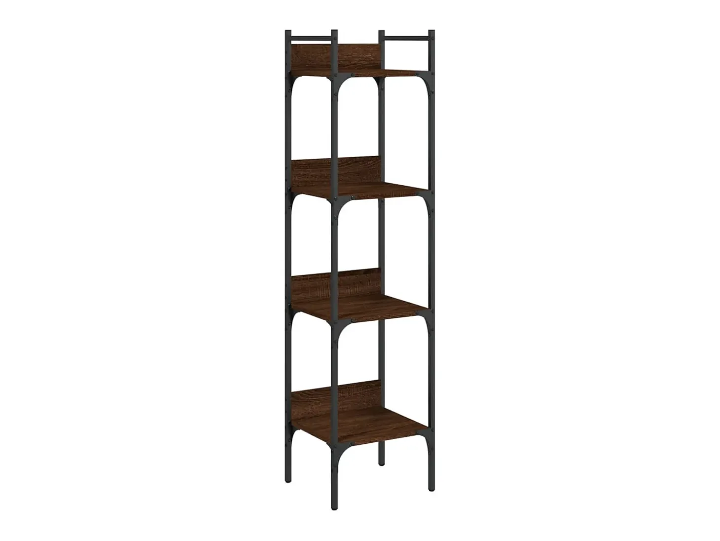 Librería de 4 estantes madera roble marrón 35x30x138,5 cm