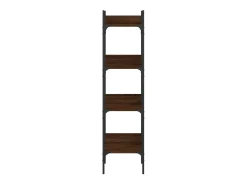 Librería de 4 estantes madera roble marrón 35x30x138,5 cm