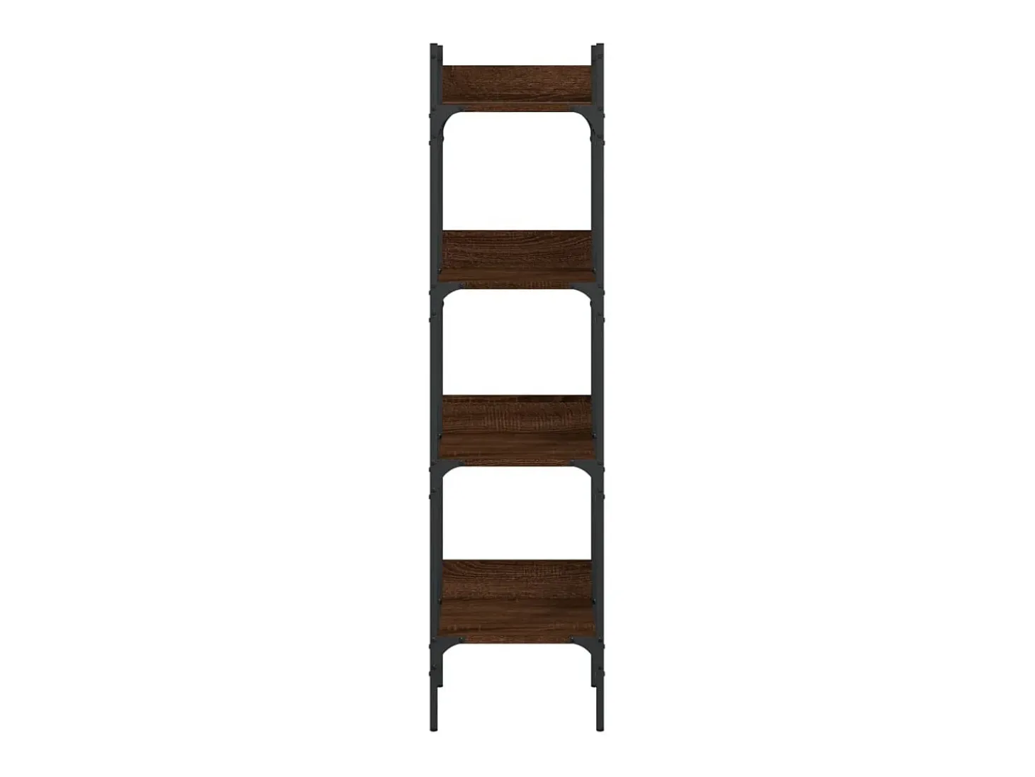 Librería de 4 estantes madera roble marrón 35x30x138,5 cm