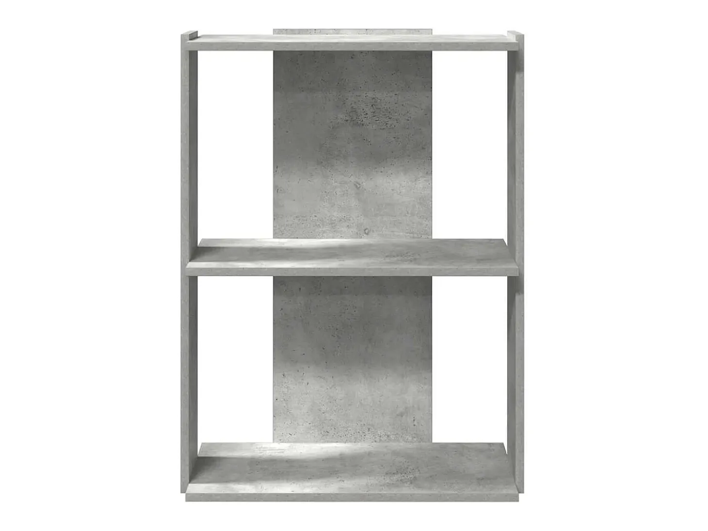 Librería de 3 niveles madera gris hormigón 60x30x80 cm