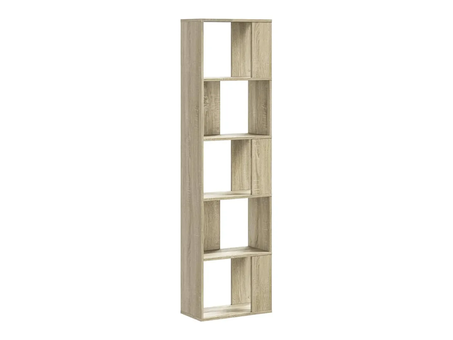 Librería de 5 niveles madera roble Sonoma 45x23,5x162,5 cm