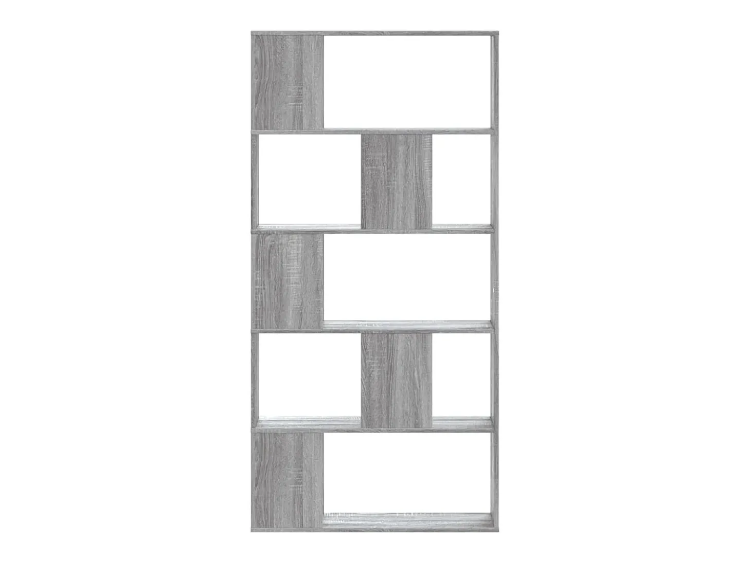Librería de 5 niveles madera gris Sonoma 80,5x23,5x162,5 cm