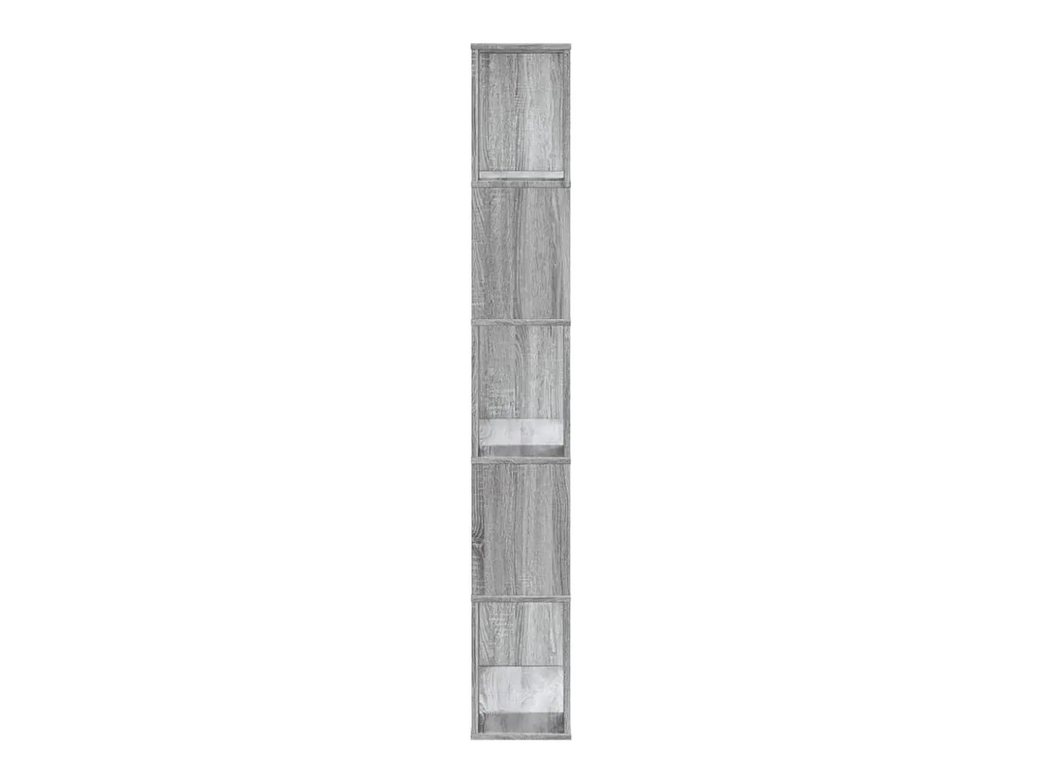 Librería de 5 niveles madera gris Sonoma 80,5x23,5x162,5 cm