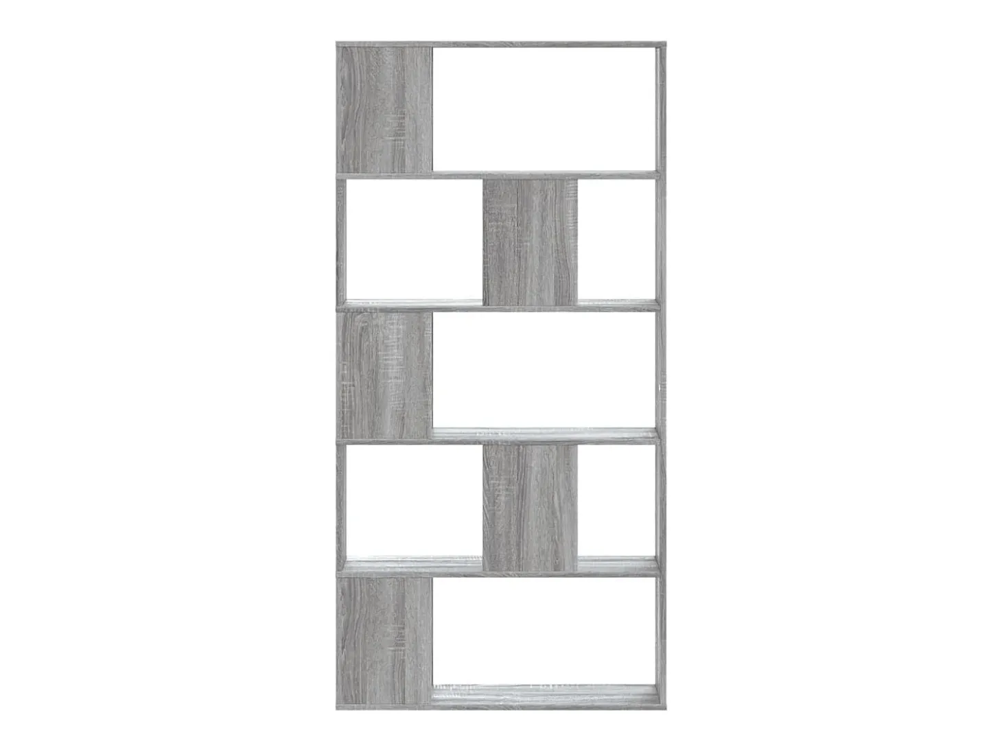 Librería de 5 niveles madera gris Sonoma 80,5x23,5x162,5 cm