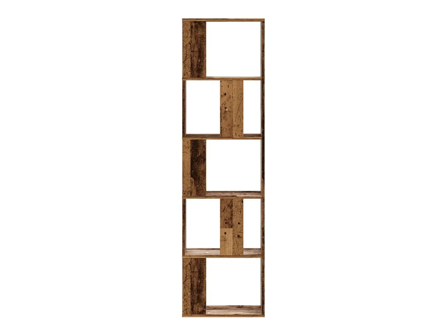 Librería de 5 niveles madera color envejecido 45x23,5x162,5 cm