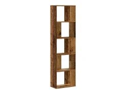 Librería de 5 niveles madera color envejecido 45x23,5x162,5 cm