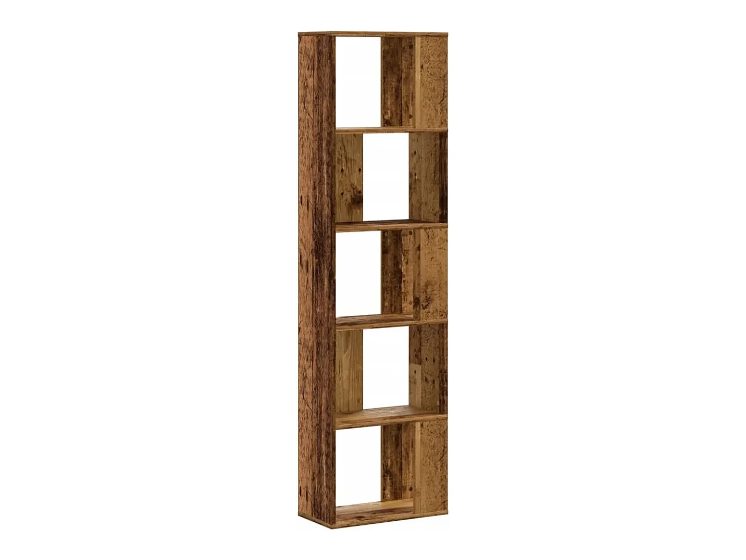Librería de 5 niveles madera color envejecido 45x23,5x162,5 cm