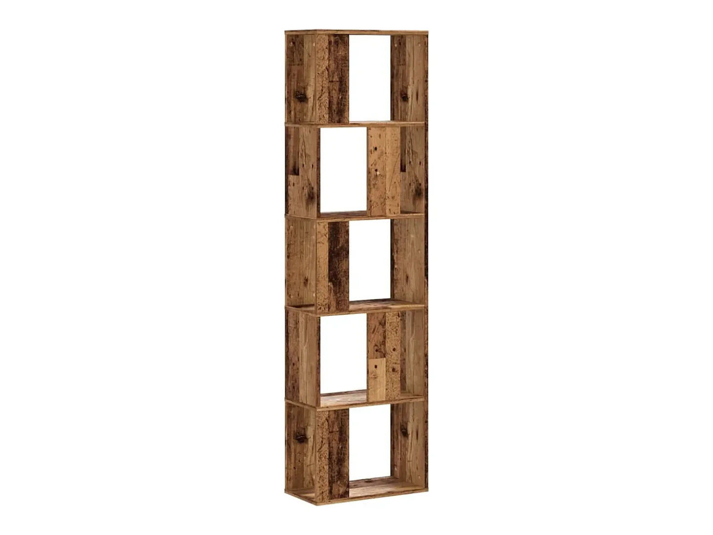 Librería de 5 niveles madera color envejecido 45x23,5x162,5 cm