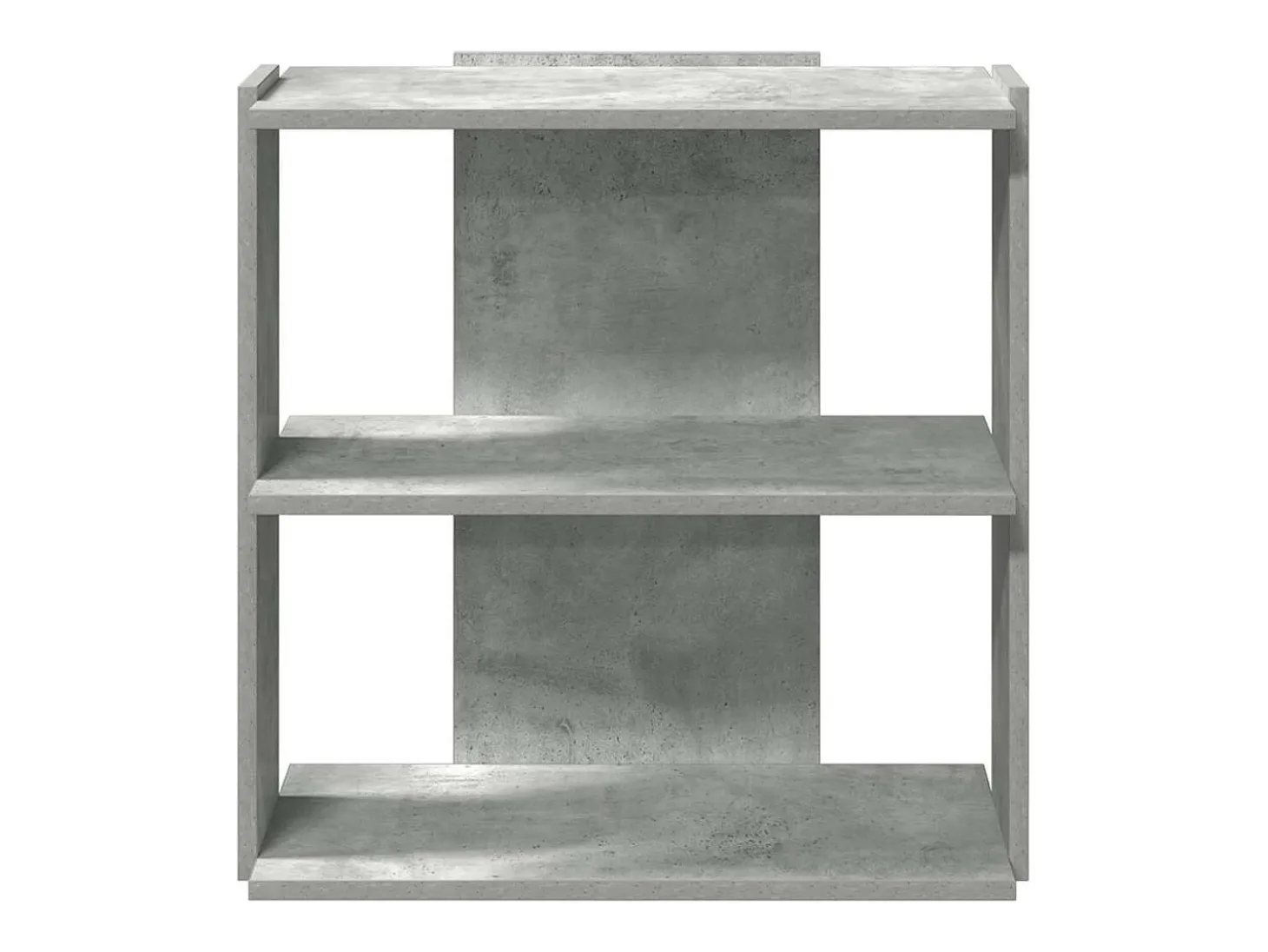 Librería de 3 niveles madera gris hormigón 60x30x60 cm
