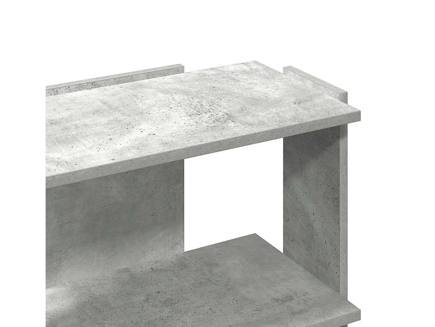 Librería de 3 niveles madera gris hormigón 60x30x60 cm