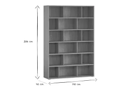 Librería de diseño acabado roble 140 cm EPURE
