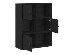 Librería de madera contrachapada roble negro 60x24x76,5 cm