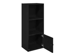 Librería de madera contrachapada roble negro 31x24x77 cm