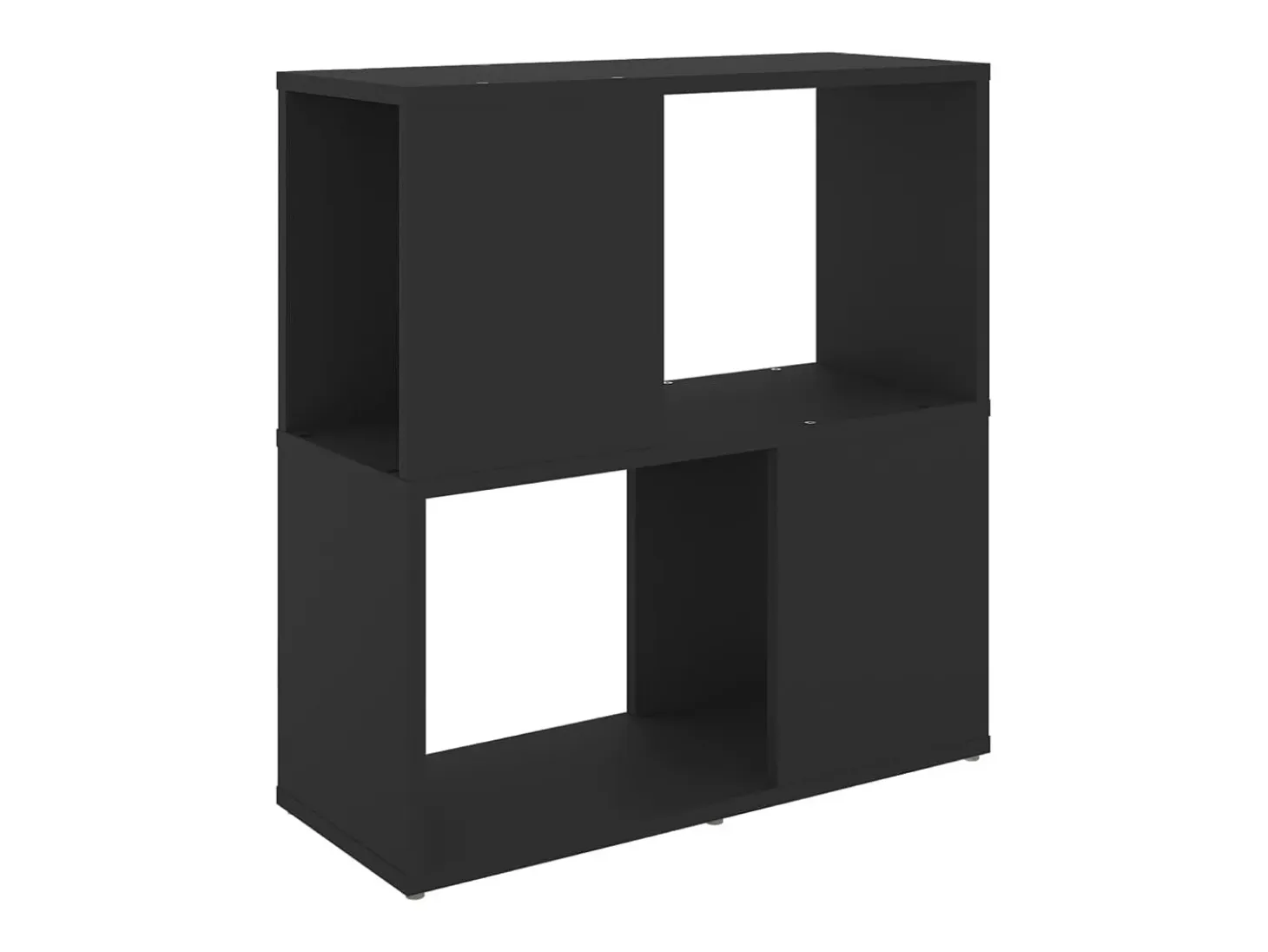 Librería de madera contrachapada negro 60x24x63 cm