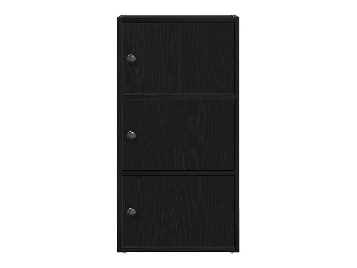 Librería de madera contrachapada roble negro 40x24x77 cm