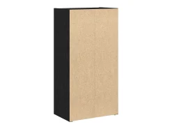 Librería de madera contrachapada roble negro 40x24x77 cm