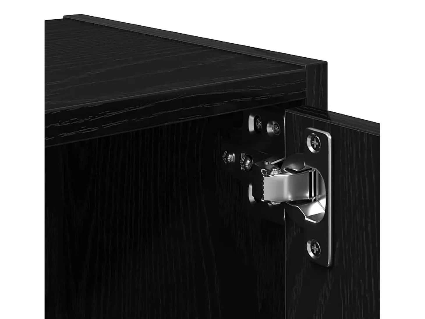 Librería de madera contrachapada roble negro 40x24x77 cm