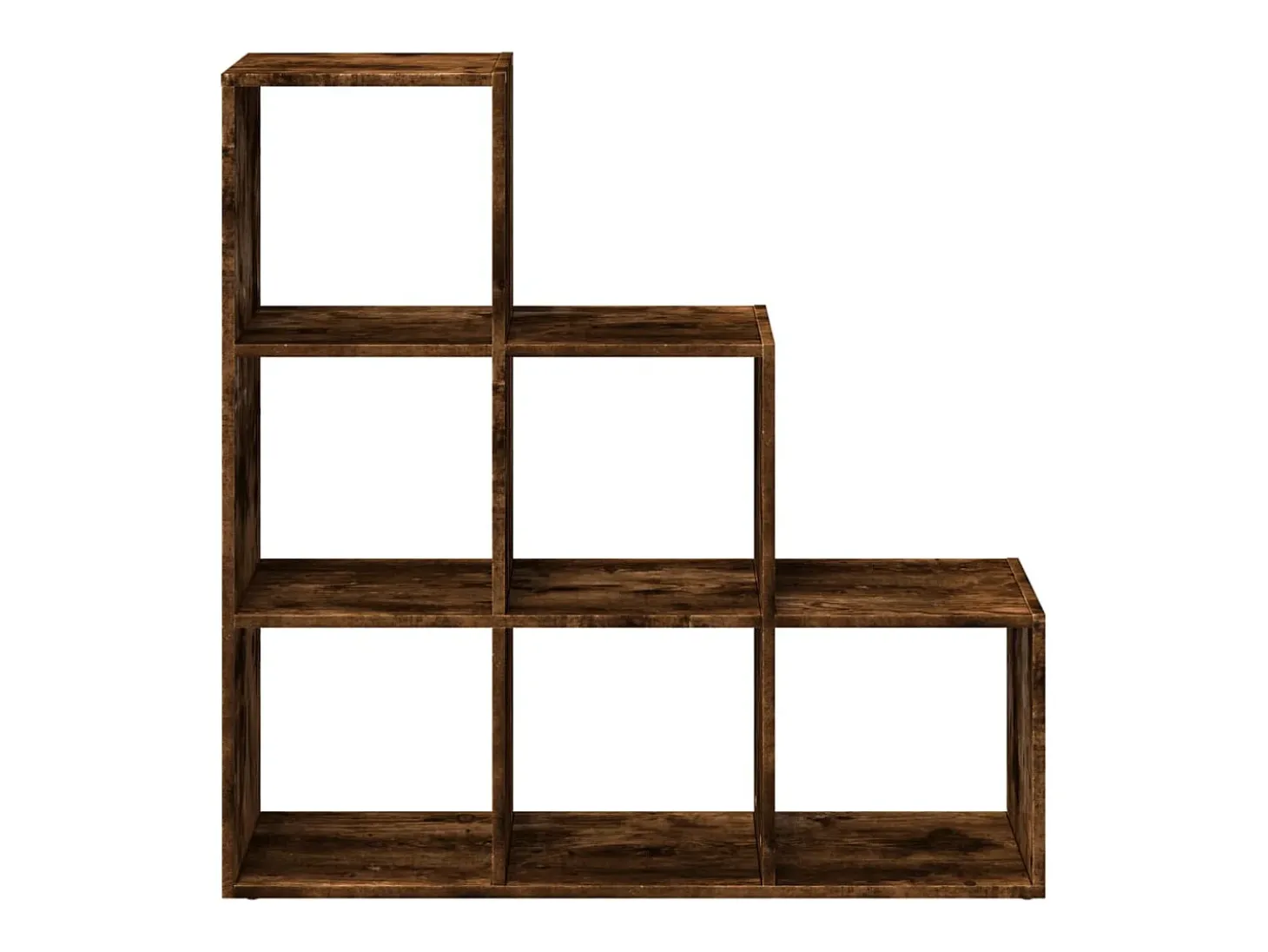 Librería divisor 3 niveles madera roble ahumado 99x29x99 cm