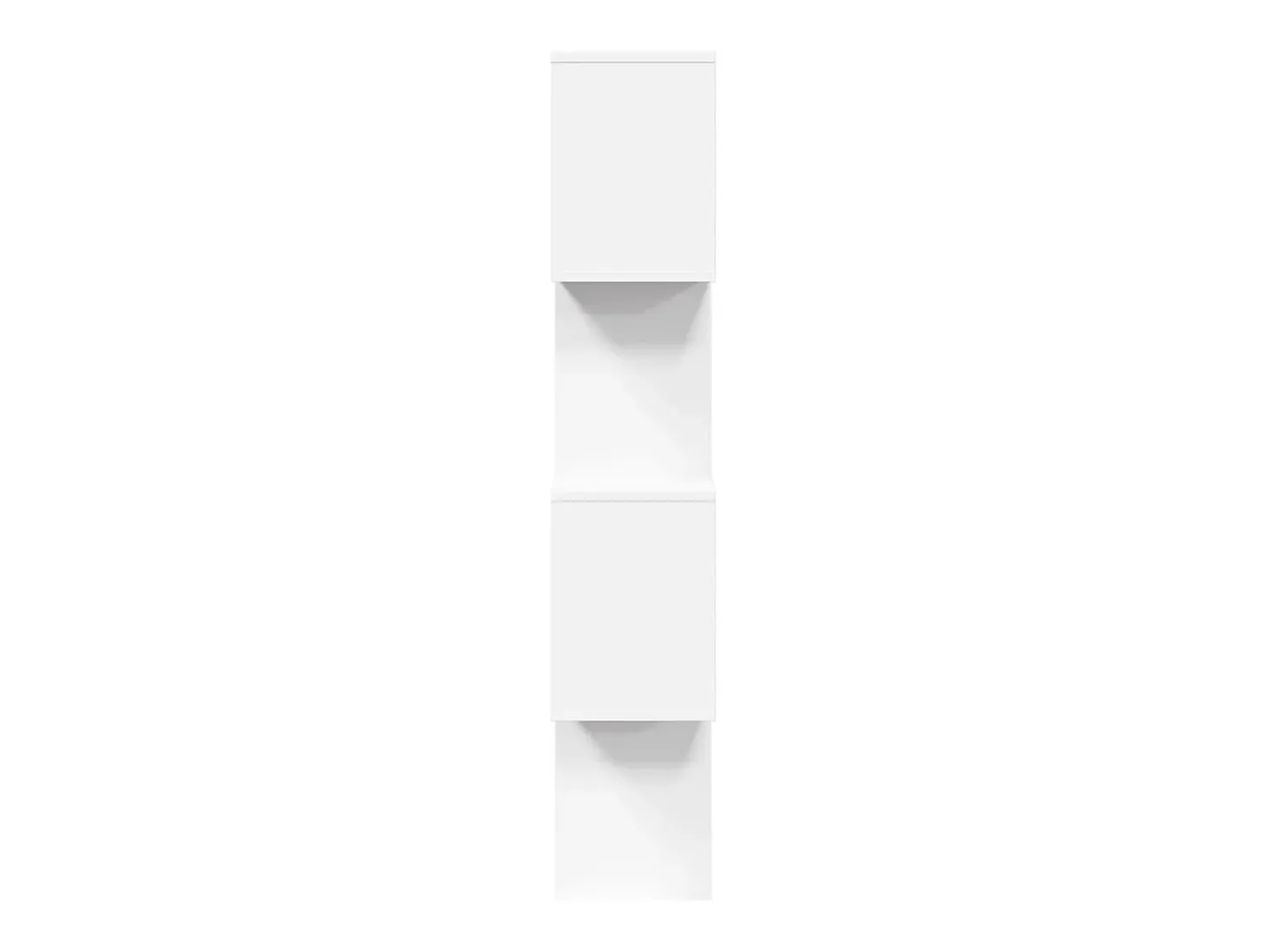 Librería divisor 4 niveles madera ingeniería blanco 70x24x129cm