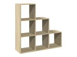 Librería divisor 3 niveles madera roble Sonoma 99x29x99 cm