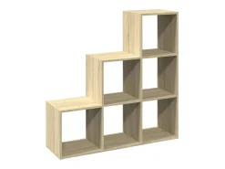 Librería divisor 3 niveles madera roble Sonoma 99x29x99 cm