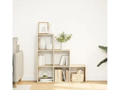 Librería divisor 3 niveles madera roble Sonoma 99x29x99 cm