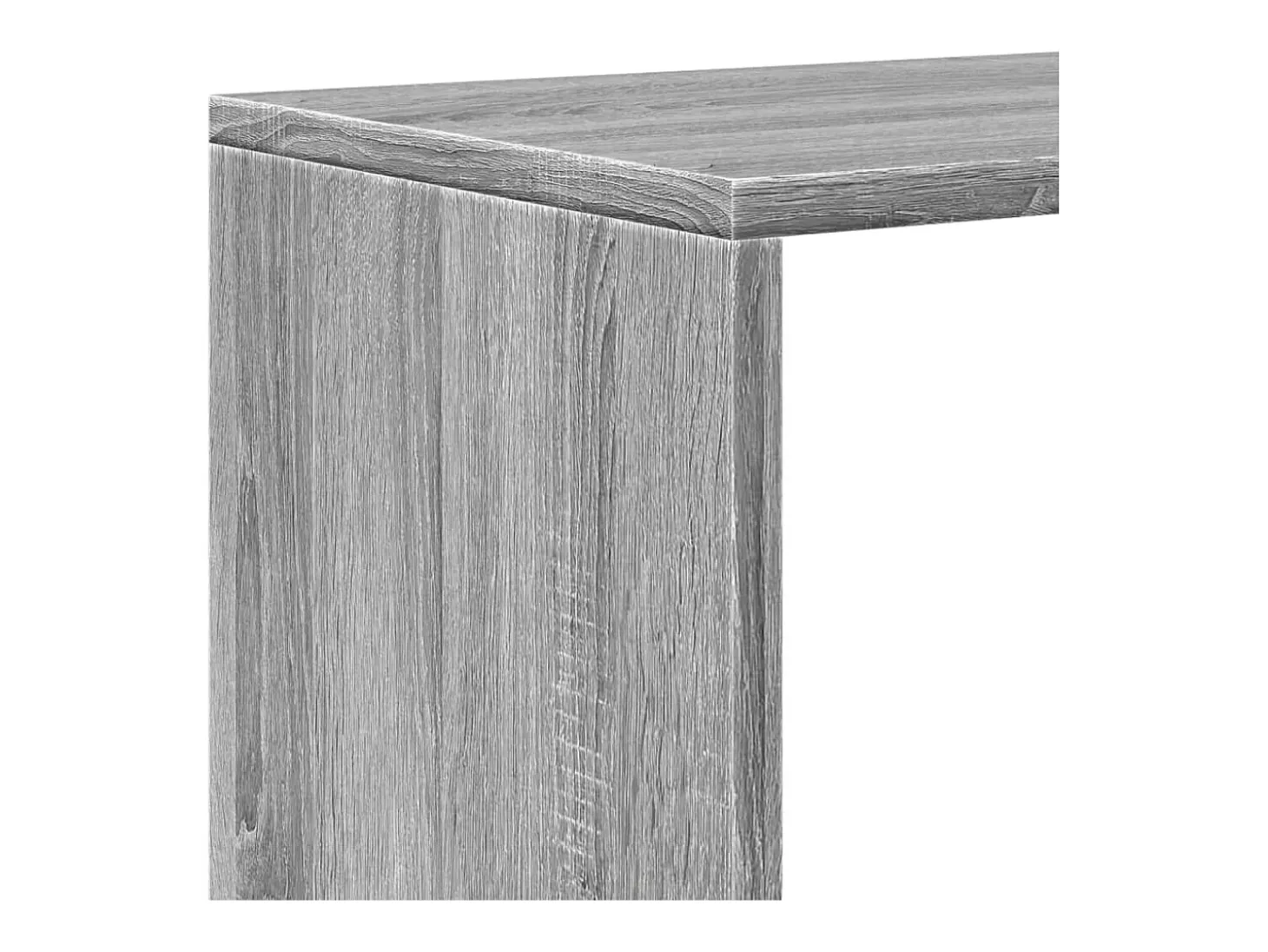 Librería divisor 3 niveles madera gris Sonoma 99x29x99 cm