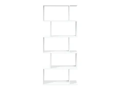Librería divisor 5 niveles madera ingeniería blanco 70x24x161cm