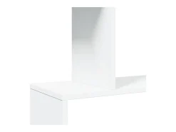 Librería divisor 5 niveles madera ingeniería blanco 70x24x161cm