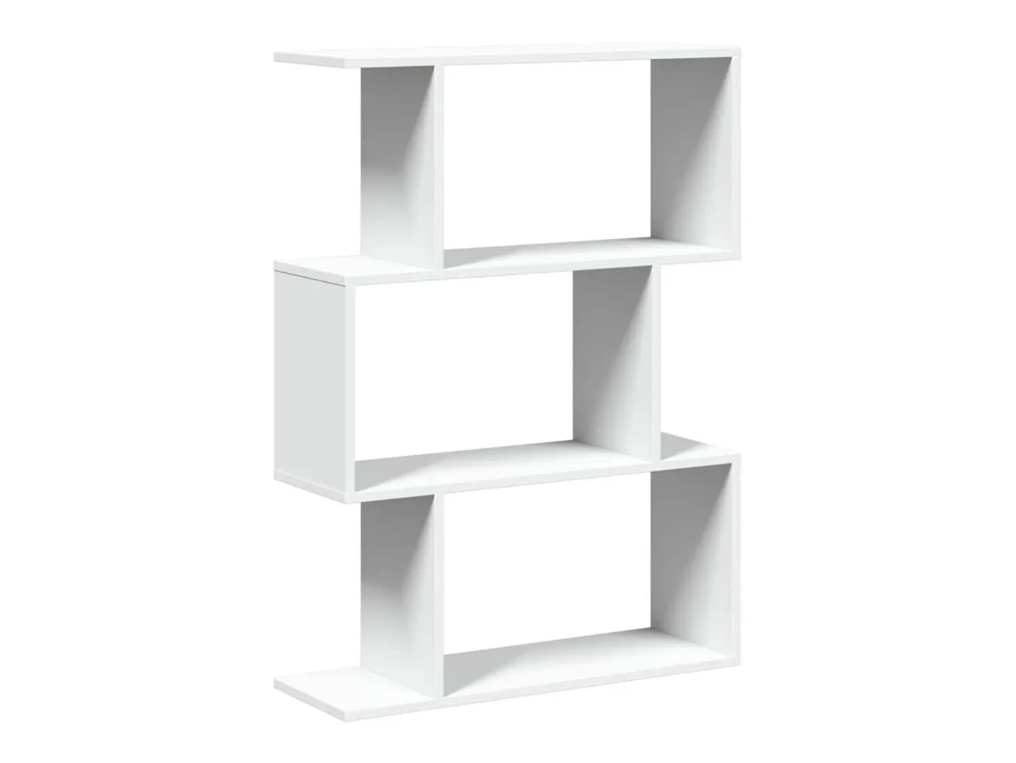 Librería divisor 3 niveles madera ingeniería blanco 70x24x97 cm