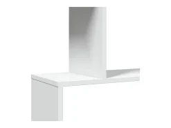 Librería divisor 3 niveles madera ingeniería blanco 70x24x97 cm