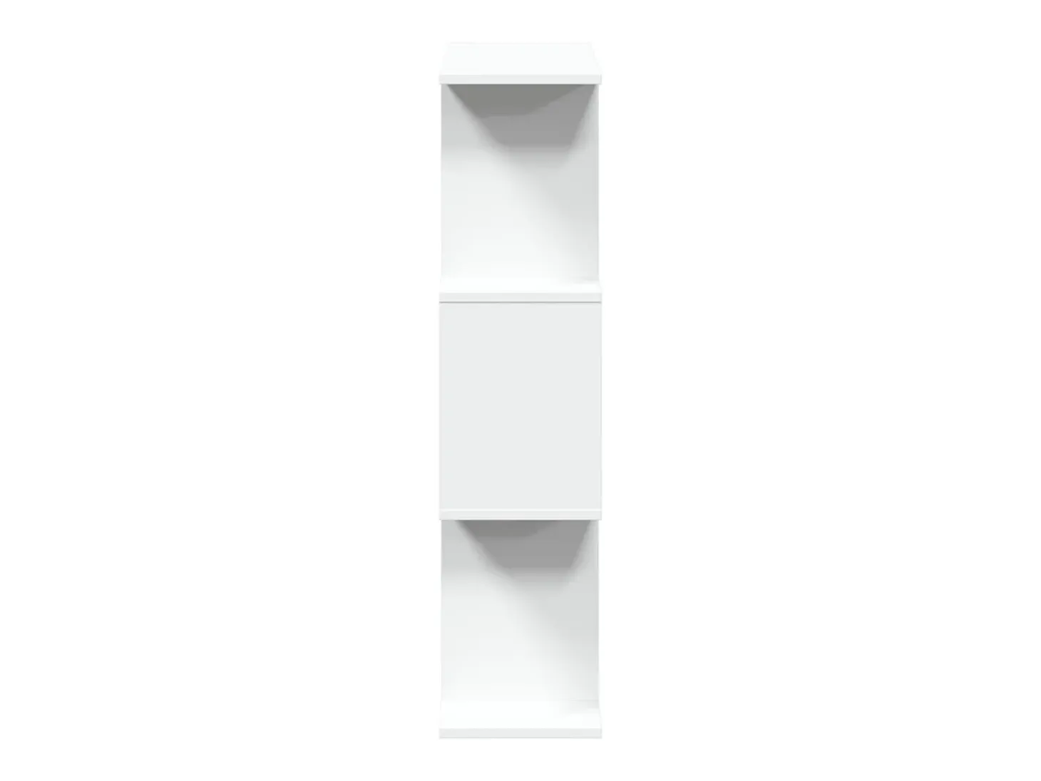 Librería divisor 3 niveles madera ingeniería blanco 70x24x97 cm