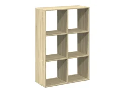 Librería divisor madera ingeniería roble Sonoma 69,5x29x103,5cm