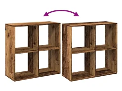 Librería divisor madera ingeniería envejecida 69,5x29x69,5 cm